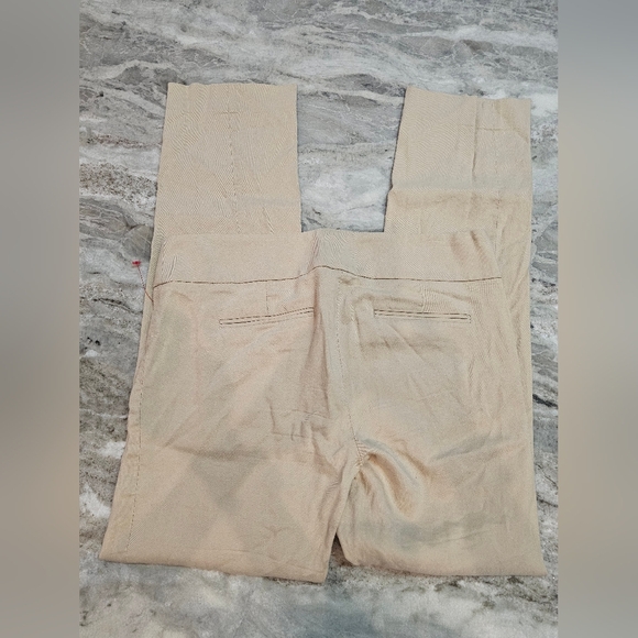 LOFT Marisa Fit Dress Pants Size 4 Beige Straight Leg Career Trousers - Picture 4 of 6